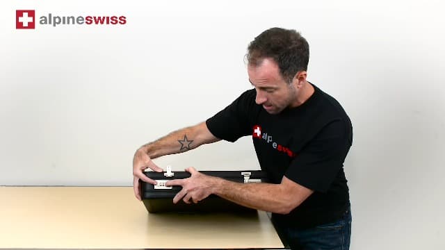 Alpine Swiss Mens Briefcase | Expandable Genuine Leather Attache Briefcase For Men | Dual Combination Lock Business Case