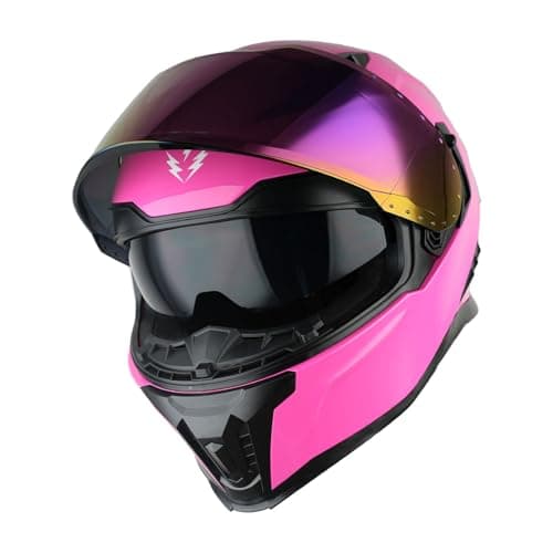 1Storm Motorcycle Full Face Helmet for Adults Men and Women Street Bike Racing Helmet DOT Approved with one Extra Clear Shield