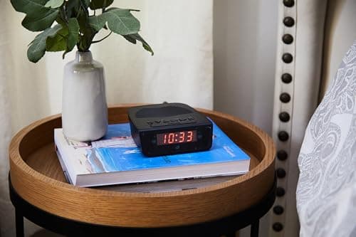 GPX C224B Dual Alarm Clock AM/FM Radio with Red LED Display (Black)