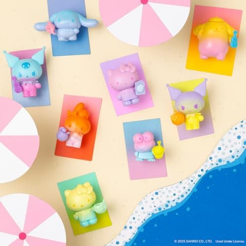 Jazwares Hello Kitty and Friends Ombre Tropical Party, 2” Figure 8-Pack - Removable Accessories - Officially Licensed Sanrio Product from Ages 6+ B0D4XHG8K9