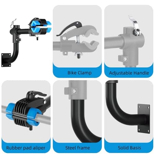 Urban Deco Bike Repair Stand Bench Mount Bike Stand Wall Mounted Bike Work Stand Bicycles Maintenance Rack Bike Clamp for Road Mountain Bike,Road Bike (13.6 inch Curved)