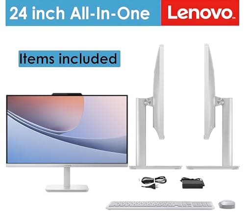 Lenovo 24" FHD All-in-One Desktop Computer for Home & Office, Intel Processor, 16GB RAM, 1TB Storage(512GB SSD & 512GB Portable HDD), WiFi 6, HDMI, Business AIO, Wireless Keyboard & Mouse, Win11