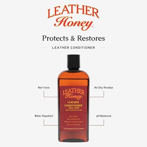 Leather Honey Leather Conditioner, Since 1968. for All Leather Items Including Auto, Furniture, Shoes, Purses and Tack. Non-Toxic and Made in The USA / 8 Fl Oz (Pack of 1)