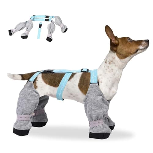 Dog Suspender Boots, Adjustable Suspender Boots for Dogs, Soft & Warm Dog, Dust-Proof for Winter, Outdoor Walking Shoes, Paw Protector for Small Medium Dogs