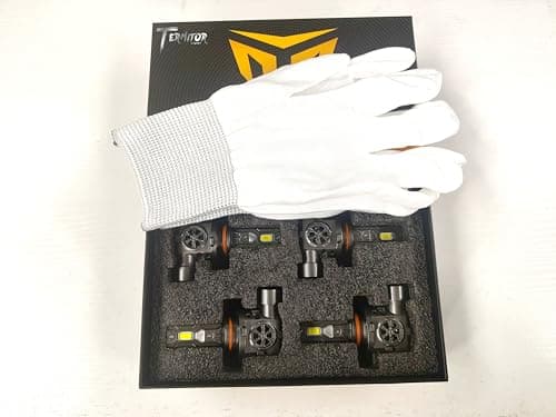 Termitor 9005 9006 Bulbs Combo, 110,000LM 1300% Ultra Bright, True 1:1 Mini Halogen Size, Plug and Play No Adapter, HB3 HB4 Fog Light Conversion Kits, 85000+ Hours Lifespan, Pack of 4