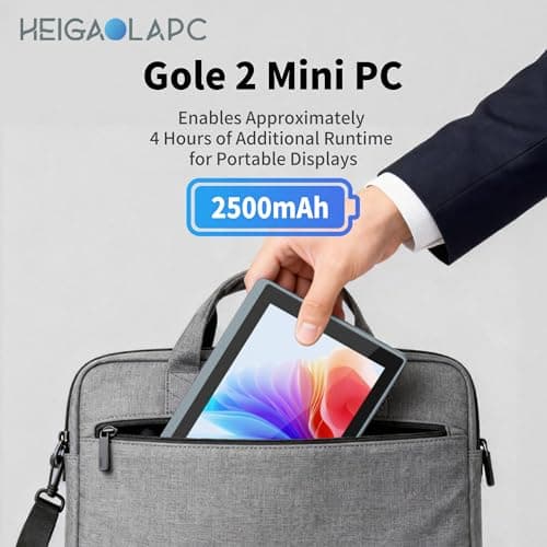 HEIGAOLAPC Mini PC with Intel Celeron N5100, 8GB RAM 256GB SSD, Windows 11 Pro, Triple 4K Display, Dual-Band WiFi, Fanless Design for Digital Signage, POS, Office, Home & Business