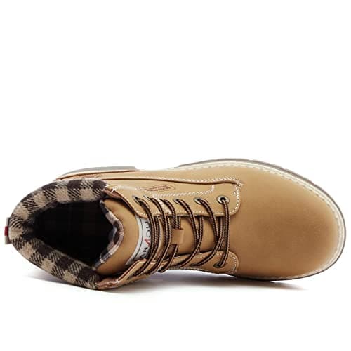 ANJOUFEMME Work Hiking Boots for Women Waterproof - Womens Outdoor Ankle Boots Lightweight Snow Winter Boots for Trekking Walking