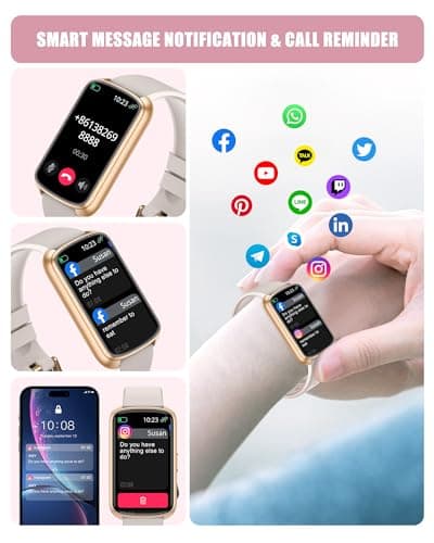 Fitness Tracker, Smart Watch for Women Men with 24/7 Heart Rate/Blood Pressure/Blood Oxygen Monitor,Sleep Tracker,Step & Calorie Counter, IP68 Waterproof Fitness Watches Compatible with Android&iPhone
