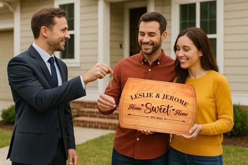 Personalized Home Sweet Home Cutting Board – Custom Engraved Wooden Board – Housewarming Gift, New Home Gift, Realtor Closing Gift, Wedding, Anniversary, Christmas, Bridal Shower Present