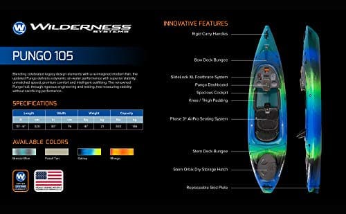 Wilderness Systems Pungo 105 Recreational Kayak - Sit Inside - Phase 3 Air Pro Comfort Seating - 10.6 ft