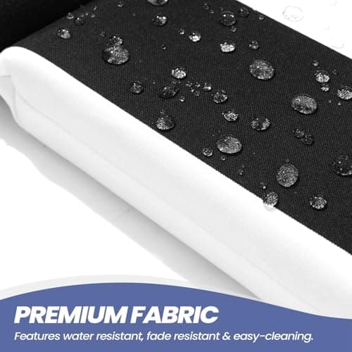 Crestlive 50x19.6 Inch Adirondack Chair Cushion Set of 2, Water Repellent, Fade Resistant, High Back Outdoor Rocking Chair Cushion for Patio, Black White Stripe