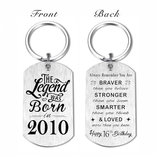 Yobent Birthday Gifts for Men Women Him, Happy Birthday Personalized Keychain, Men Gifts for Bday Unique B0CQ8GFN4W