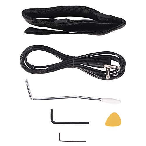 Pinikuyiro Electric Guitar 39" Complete Beginner Starter kit Full Size with 20w Amp,w/Strap,Bag,Guitar Amplifier,Power Wire,Plectrum,Tremolo Bar (Black)