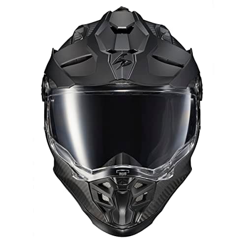 ScorpionEXO XT9000 Full Face Carbon Fiber Adventure Motorcycle Helmet with Pinlock Ready Shield Bluetooth Ready Speaker Pockets DOT ECE Solid (Matte Black - X-Large)
