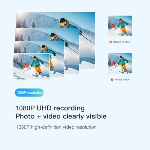 FOUKWAKC H7 64GB 1080P Thumb Action Camera, Mini Body Cameras, Wearable Pocket Vlogging Camera with Magnetic Lanyard, Small Portable Body Cam Helmet Cam for Work, Cycling, Travel, Pet Walking