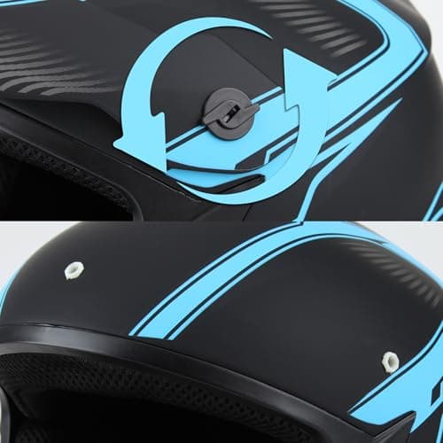 CARTMAN Adult Dirt Bike Helmets Motocross ATV Dirtbike Offroad Full Face Motorcycle Helmet, DOT Approved Matte Black and Blue