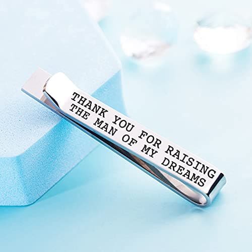 Father of the Bride and Groom Gifts - Wedding Tie Clips for Groomsmen From the Bride - Stainless Steel Tie Bars