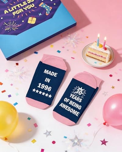 Cotton Crew Socks, Funny 30th 40th 50th 60th 70th Gifts for Mom Wife Birthday Presents Belloxis Birthday Gifts for Women, Non-Slip Cotton Socks for Her Birthday B0G7BRF3VB