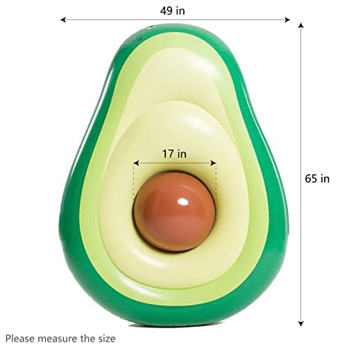 Jasonwell Inflatable Avocado Pool Float Floatie with Ball Water Fun Large Blow Up Summer Beach Swimming Floaty Party Toys Lounge Raft for Adults (XL)
