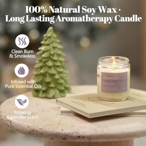Lavender, Jasmine, Vanilla, Sage, Sandalwood Rose & Eucalyptus Mint. 42 oz 300 Hour Burn for Home, Baths, Yoga & Self-Care Scented Candles Gift Set for Women, 6-Pack Aromatherapy Candles for Home B0CHYWN5W6