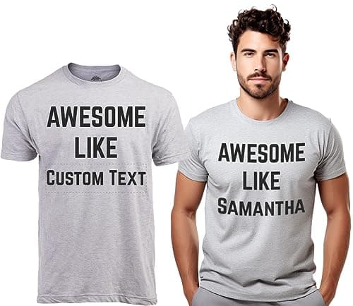 Awesome Like My Daughter | Funny Tee Shirt, Sarcastic Saying Humor Dad Joke T-Shirt for Father Grandpa Daddy B0B9ZTP9F7