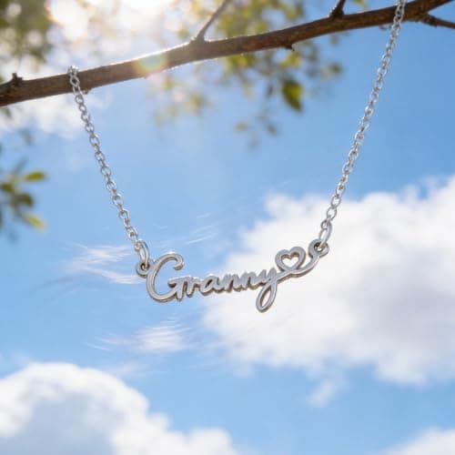 Granny Necklace Gifts for Women from Grandkids Granddaughter Happy Birthday Granny Gifts B0GVSGNRJV