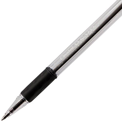 Pentel RSVP Ballpoint Pen, (0.7mm), Fine Line, Black Ink, Pack of 5 (BK90PF5A)