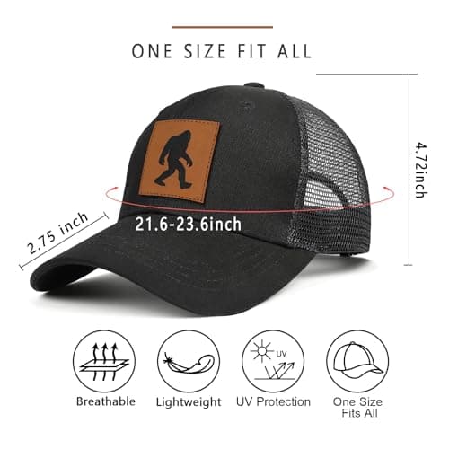 Ozrhuve Men's Hat Gifts for Dad Husband Grandpa Father's Day Christmas Birthday Gift Trucker Hat Leather Pattern Baseball Cap