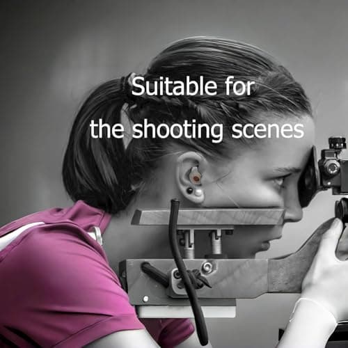 Shooting Earplugs for Pickup Sound, 30 dB NRR Hearing Protection - Silicone & Reusable Ear Plugs for Outdoor Shooting, Firing Range & Hunting, White