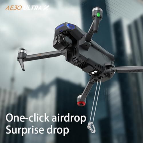 professional drone s with camera for adults 4K Video long range ,3-Axis Gimbal EIS 8K Camera drone with7.2'' HD Touch Screen on controller, 5G GPS Brushless Motor, Built-in Obstacle Avoidance 360 ，with Airdrop, 3 Batteries (black)