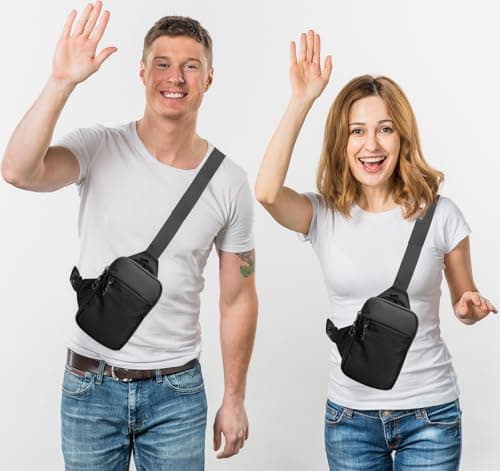 higouta Mini Sling Bag for Men Women, Small Crossbody Casual Utility Chest Phone Bag for Travel Workout