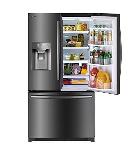 Winia WRFS26SUJE 25.5 Cu. Ft. French Door Dispenser Refrigerator With a Dual Ice Maker - Black Stainless Steel