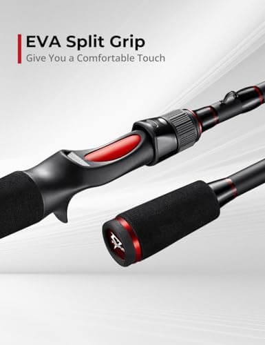 Piscifun Torrent Fishing Rod, IM6 Carbon Baitcaster Rod & Spinning Rod, High Sensitive Lightweight Casting Rod & Spinning Fishing Rod, Zirconium Oxide Rings, 2 Pieces Baitcast Rod & Spin Rod
