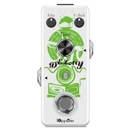IOppWin Guitar Pedals, Premium Analog Delay Pedal – Warm, Clean, Smooth Tones with 25ms-600ms Adjustable Range & True Bypass, for Retro Tone Lovers And Live Musicians