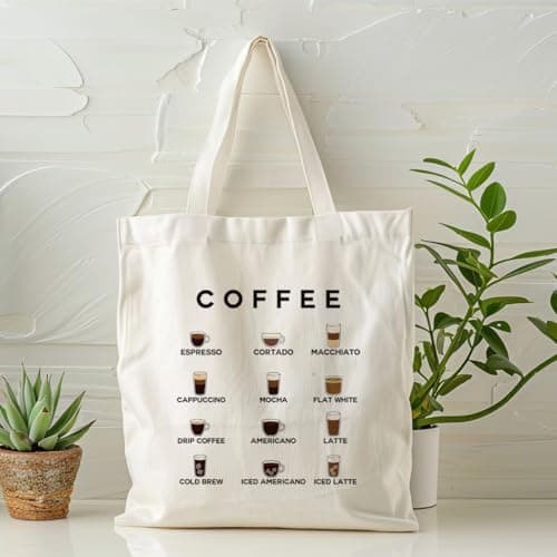 Canvas Tote Bag Aesthetic for Women,Reusable Canvas Cute Shoulder Bag for Grocery, Shopping, Beach & Daily Use B0DGKVR1DY