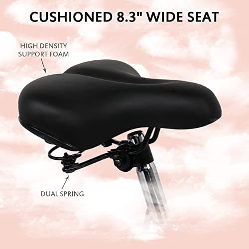 26" Beach Cruiser Bike, Commuter Bicycle, 7 Speed/Linear Pull Brakes/Widen Seat Men & Women Bike, Adult and Teens Bicycle for Urban Commuter