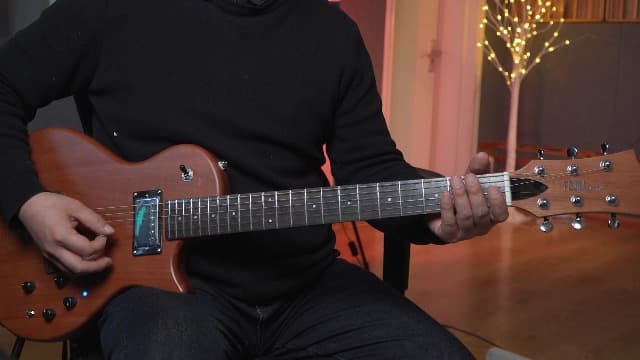 Fojill Hybrid Electric Acoustic Guitar Steel String Built In Effect Reverb Delay Pratice Portable Travel Silent Solid Mahogany Body Neck Rosewood Fretboard With Padded Gig Bag