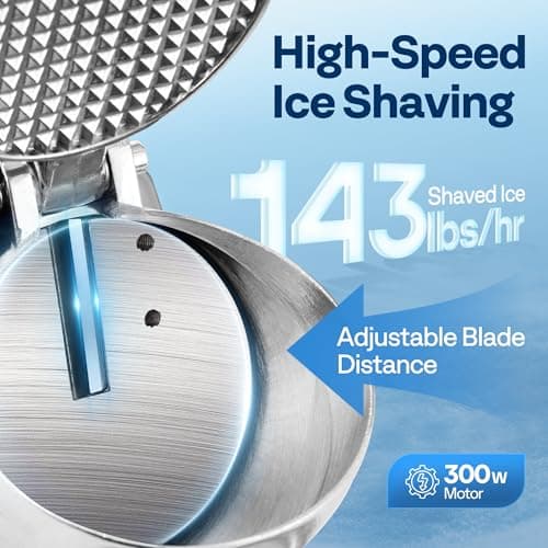 VIVOHOME Electric Ice Shaver Snow Cone Maker Machine Silver 143lbs/hr with Ice Pick for Home and Commercial Use