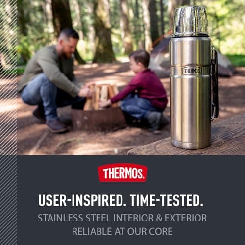 THERMOS Stainless King Vacuum-Insulated Beverage Bottle, 40 Ounce, Midnight Blue