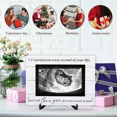 Miscarriage Memorial Picture Frame, I Carried You Every Second of Your Life Wooden Photo Frame With Stand, Baby Loss Memorial Gifts For Parents, Baby Loss Remembrance Gifts For Mom, A34