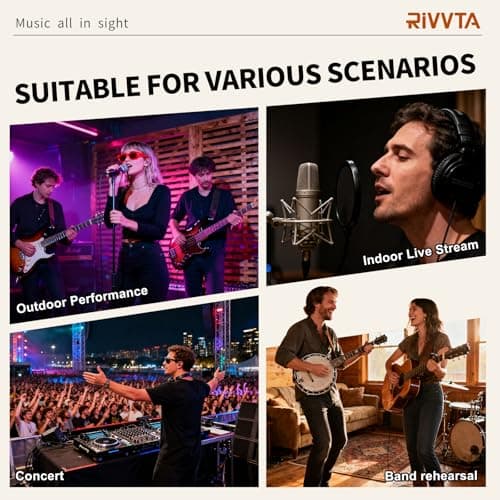 RIVVTA Acoustic Guitar Pickup Guitar Pickups Acoustic Pickup with Volume Tone Control for Standard Steel String Acoustic Guitars(Natural Beech)