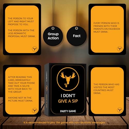 The Most Entertaining Drinking Game - Party Cards That Will Get You Drunk Or Do Things - Fun Adult Board Game Night - Bachelor Bachelorette Couple Laugh Tipsy Birthday Gift