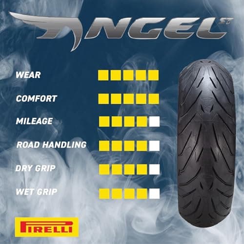 Pirelli Angel ST 120/70ZR17 (58W) Front Motorcycle Tire – High-Performance Sport Touring Tire for Enhanced Grip, Durability & Stability – Fits Sport & Touring Bikes