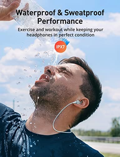 Wireless Headphones, Hsoipn Bluetooth 5.2 Stereo aptX Wireless Earbuds Bass Bluetooth Earbuds Bulit-in Mic with 16H Playtime, Magnetic, IPX7 Waterproof Perfect for Sport, Gym