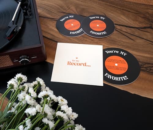 Bee! Anniversary card for Him or Her | Gift for Husband or Wife, Boyfriend or Girlfriend | Valentine's Day Card for men and women | For the Record Love Card