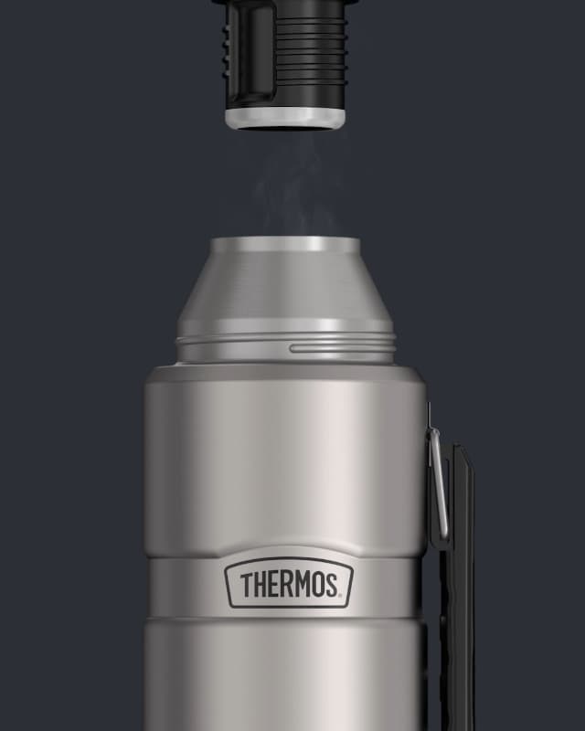 THERMOS Stainless King Vacuum-Insulated Beverage Bottle, 40 Ounce, Midnight Blue