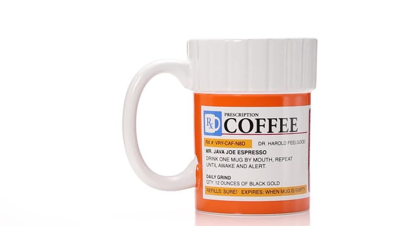 BigMouth Inc. Prescription Coffee Mug - Large Funny Prescription Coffee Cup - Unique Pharmacy Gifts - Hilarious Novelty and Gag Gifts for Doctor - Dishwasher-Safe Ceramic Pill Bottle Coffee Cup - 12oz B0085MQPSG
