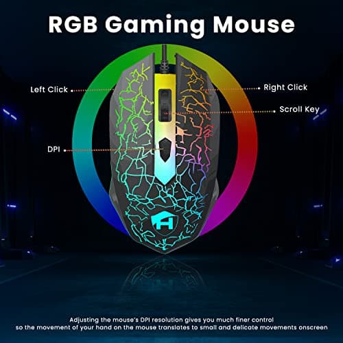 Dell OptiPlex Desktop RGB Computer PC, Intel Core i7 Quad-Core Processor, 16GB RAM, 512GB SSD, 24 Inch HDMI Monitor, RGB Keyboard Mouse and Headset, WiFi, Windows 11 Pro (Renewed)