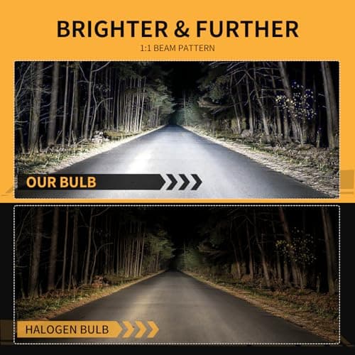 𝖧𝟦/𝟫𝟢𝟢𝟥/𝖧𝖡𝟤 Bulb 6500K Cool White 60000LM 900% Brighter, 1:1 Beam Plug and Play IP68 Waterproof Off-Road Lights, Pack of 2