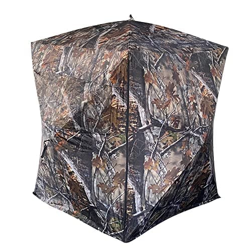 THUNDERBAY SPUR Collector 3 Person Hunting Blind, Portable Ground Blind with Silent Windows, Portable Durable Hunting Tent for Deer & Turkey Hunting